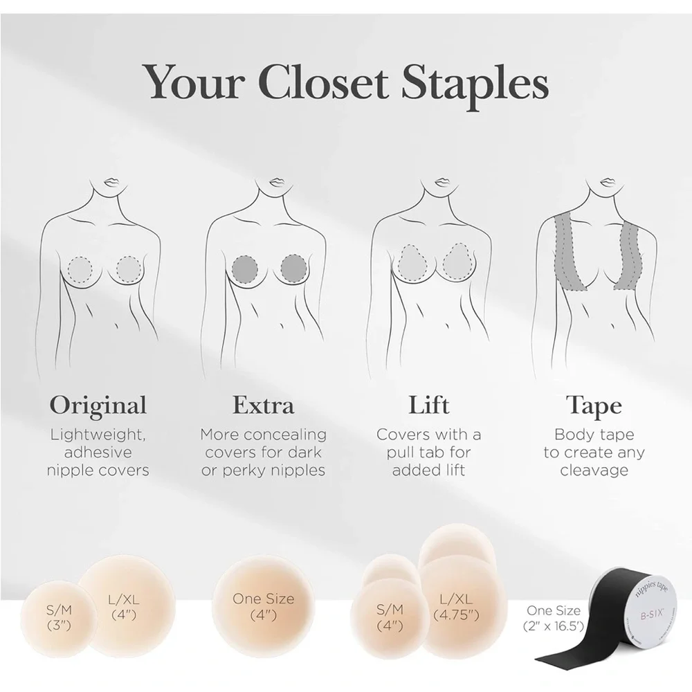 Nippies Skin Silicone Covers Original B6 - size S/M - Cream (lightest shade) - Picture 8 of 9